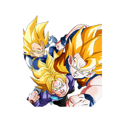 Super Saiyan Goku & 
Super Saiyan Vegeta & Super Saiyan Trunks (Teen)