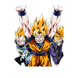 Super Saiyan Goku & 
Super Saiyan Vegeta & Super Saiyan Trunks (Teen)